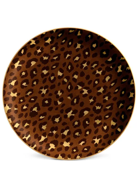 L'Objet plato para tarta con motivo de leopardo 
