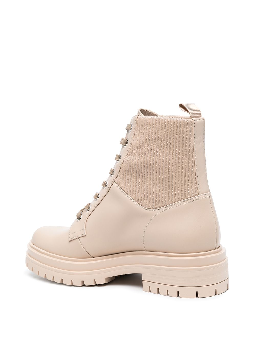 Shop Gianvito Rossi Martis 20mm Lace-up Boots In Neutrals