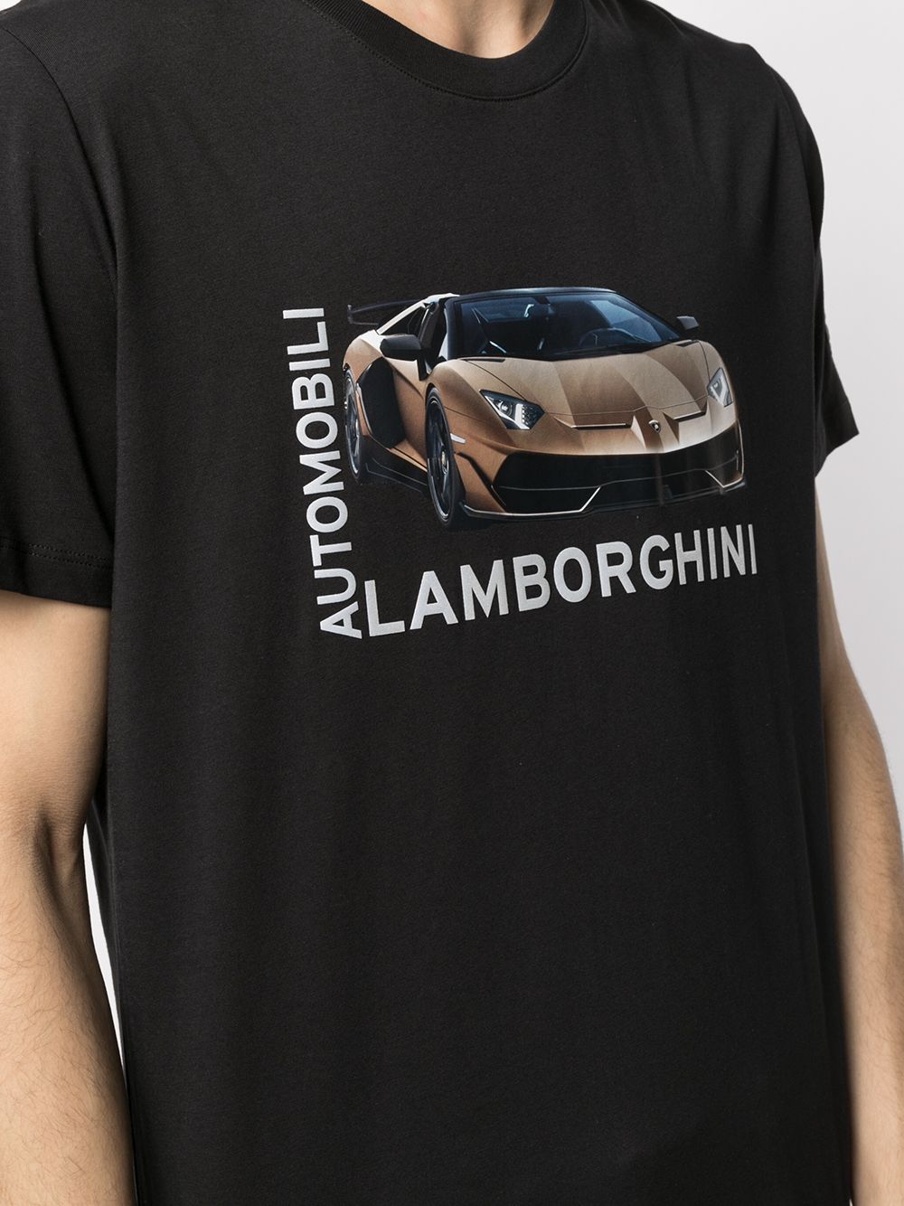 фото Lamborghini футболка с логотипом и принтом