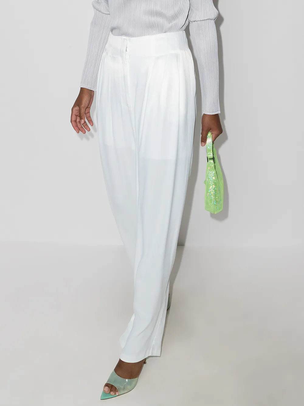 Image 2 of ROTATE Janis high-waisted tapered trousers