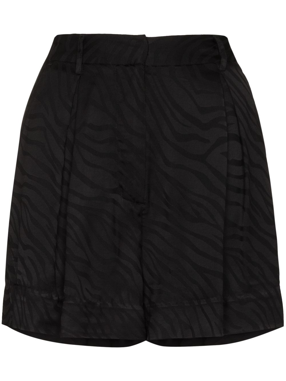 

ROTATE jacquard high-waisted shorts - Black