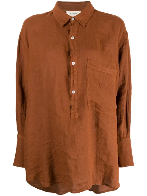 barena slub linen shirt