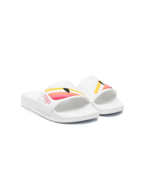 Fendi Kids Eye-motif slide sandals