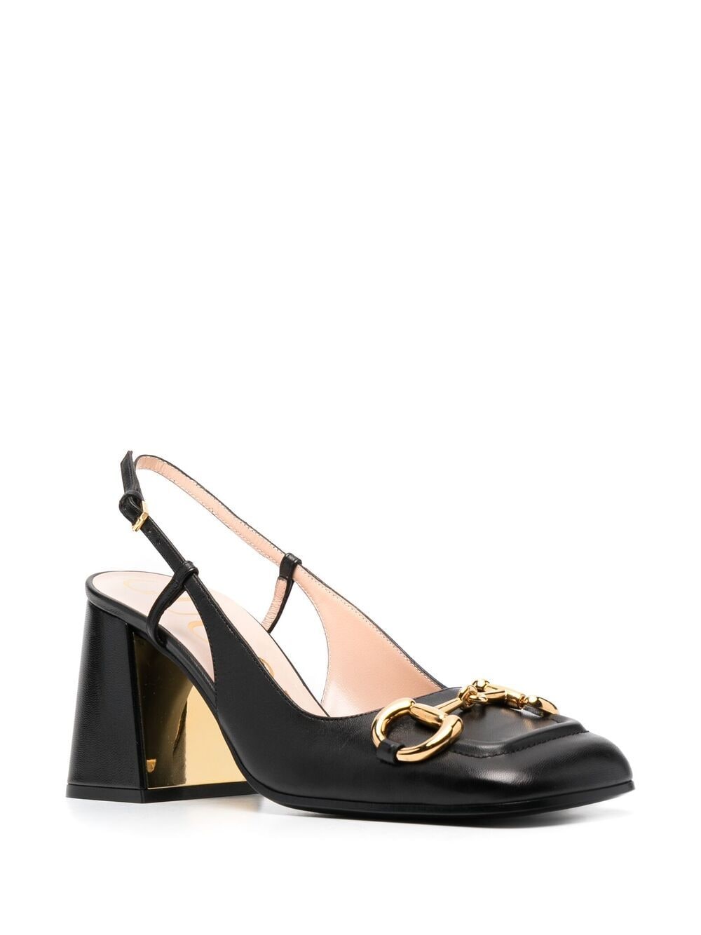 Shop Gucci Horsebit Detail 90mm Pumps In Black