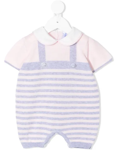 Siola striped short-sleeve rompers