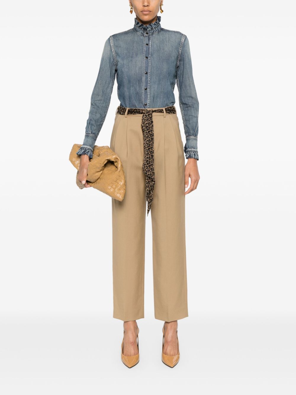 Saint Laurent pleated trousers - Neutrals