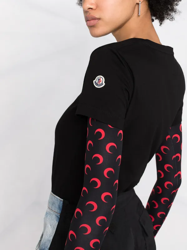 Moncler logo-patch short-sleeve T-shirt | Black | FARFETCH
