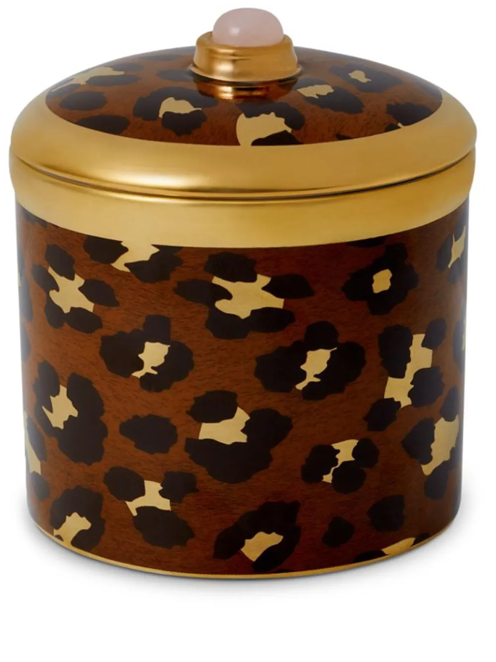 

L'Objet leopard print candle - Brown