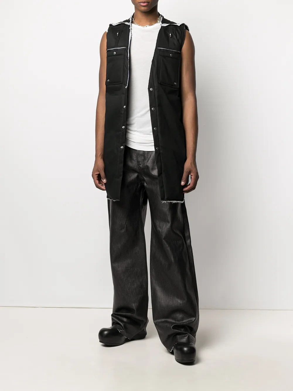 Rick Owens Gedeconstrueerde bodywarmer - Zwart
