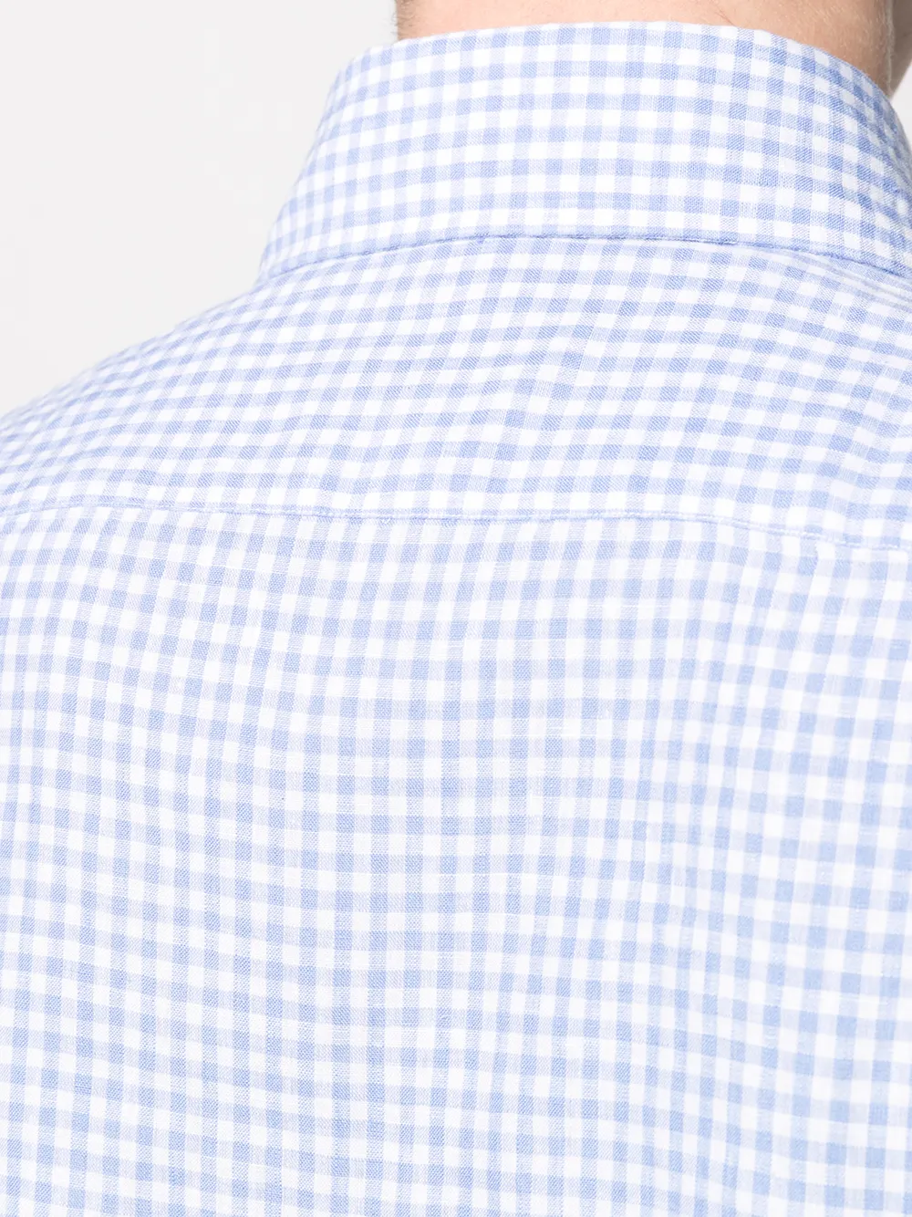 Barba Overhemd met gingham ruit Blauw