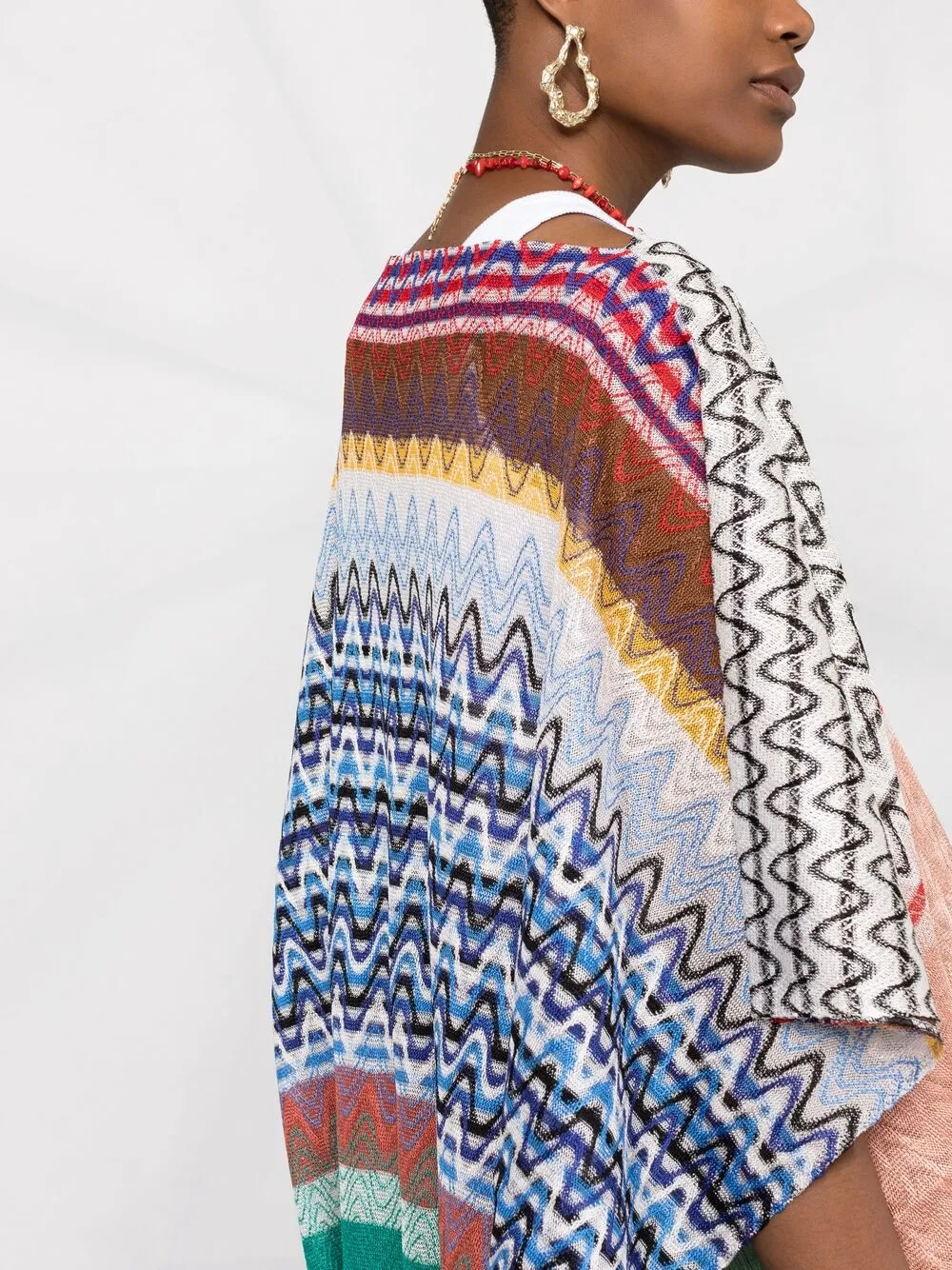 фото Missoni полосатый топ с драпировкой