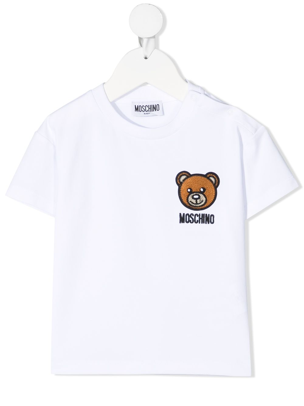 фото Moschino kids футболка с вышивкой toy bear