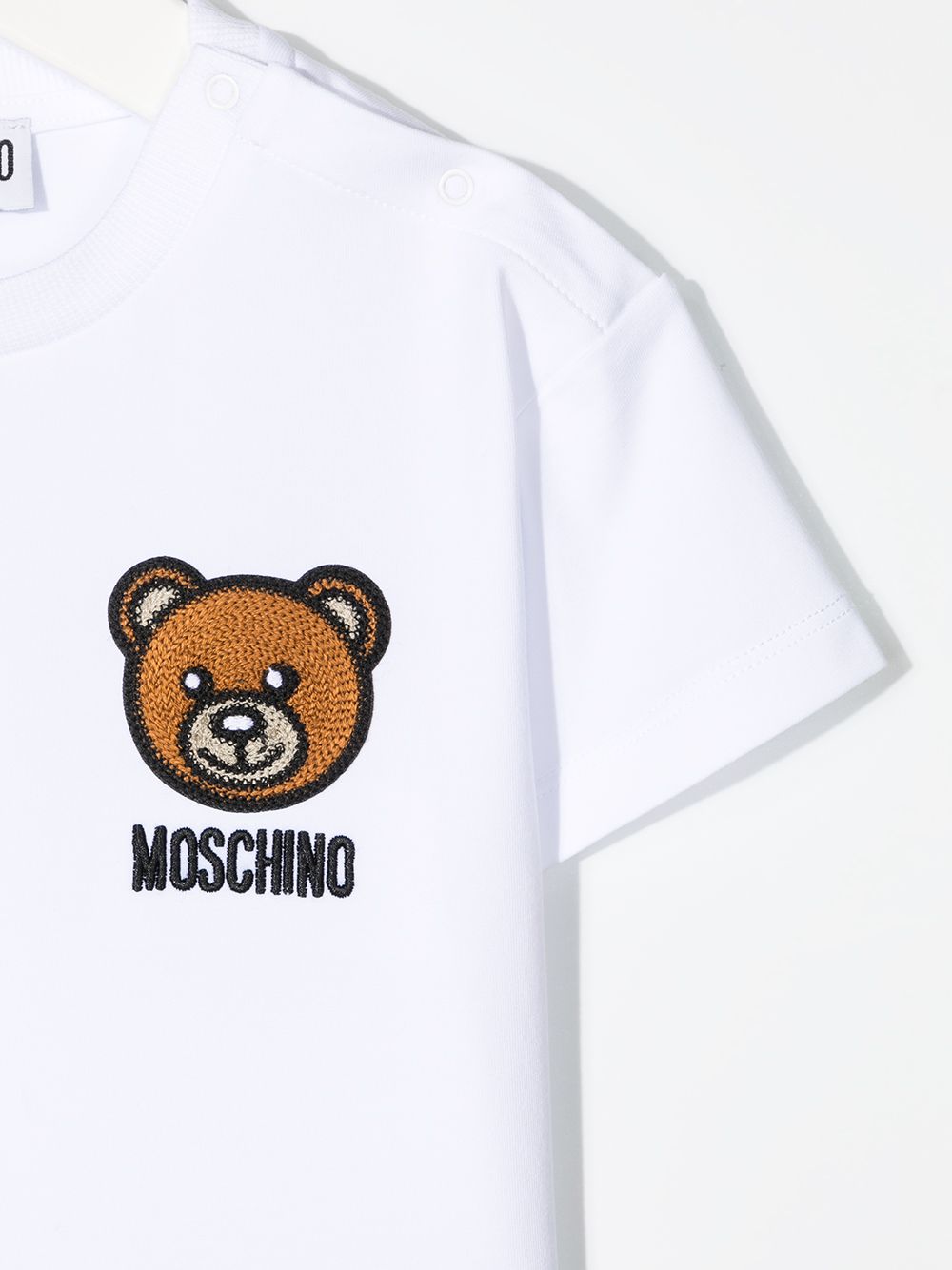 фото Moschino kids футболка с вышивкой toy bear