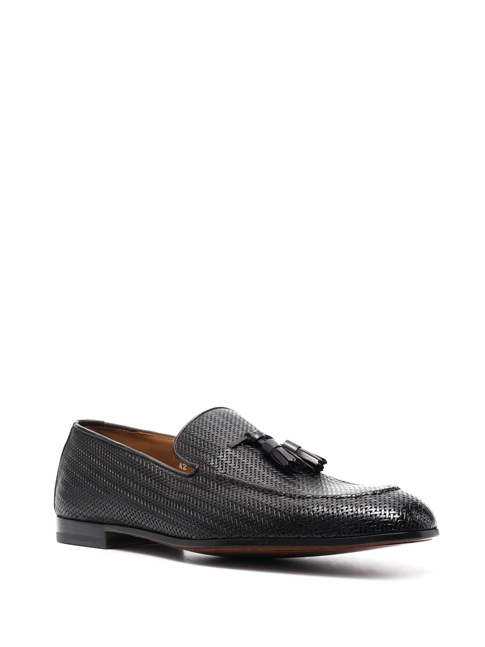 фото Doucal's woven-finish leather loafers