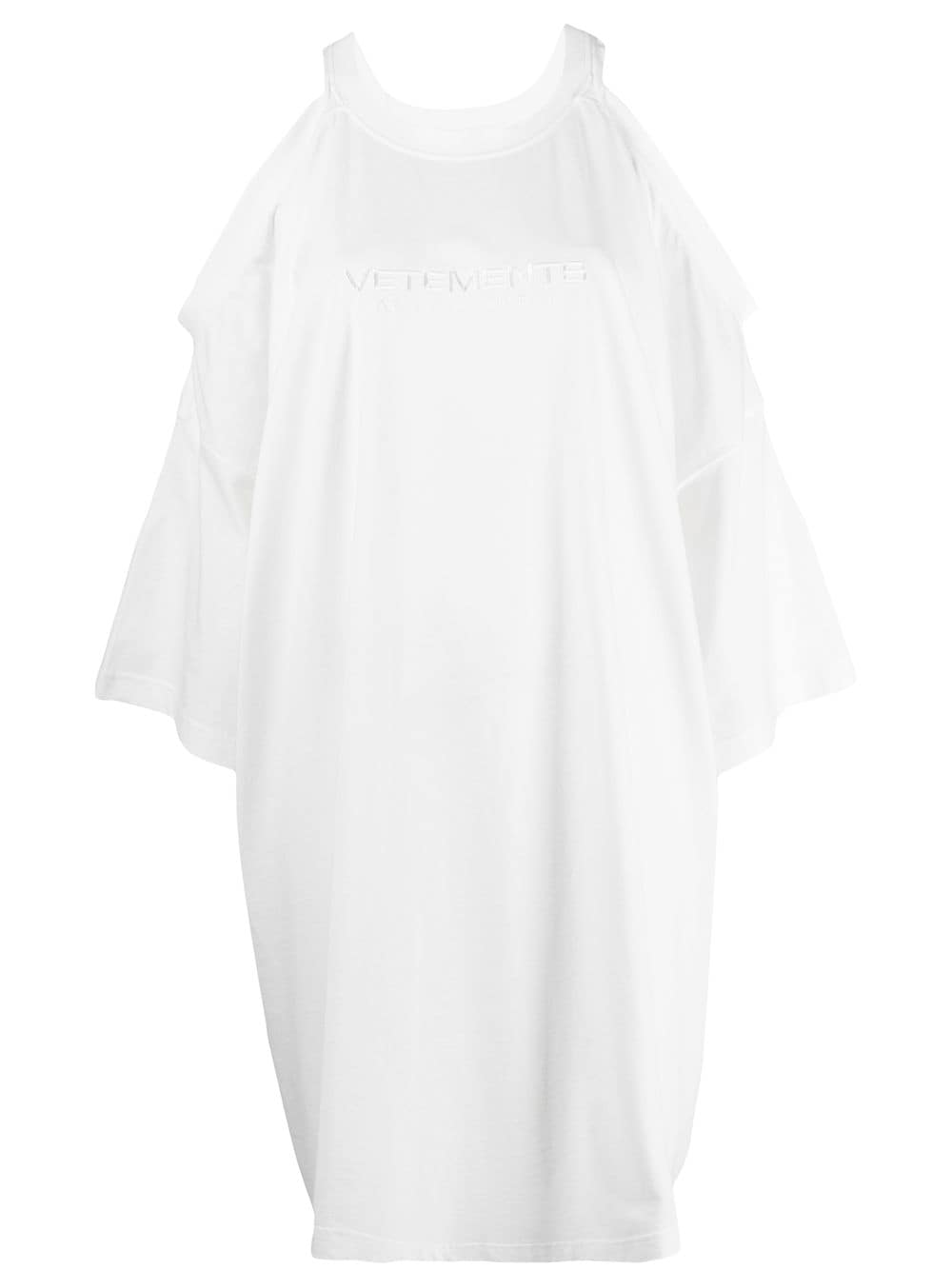 фото Vetements платье-футболка с вышитым логотипом