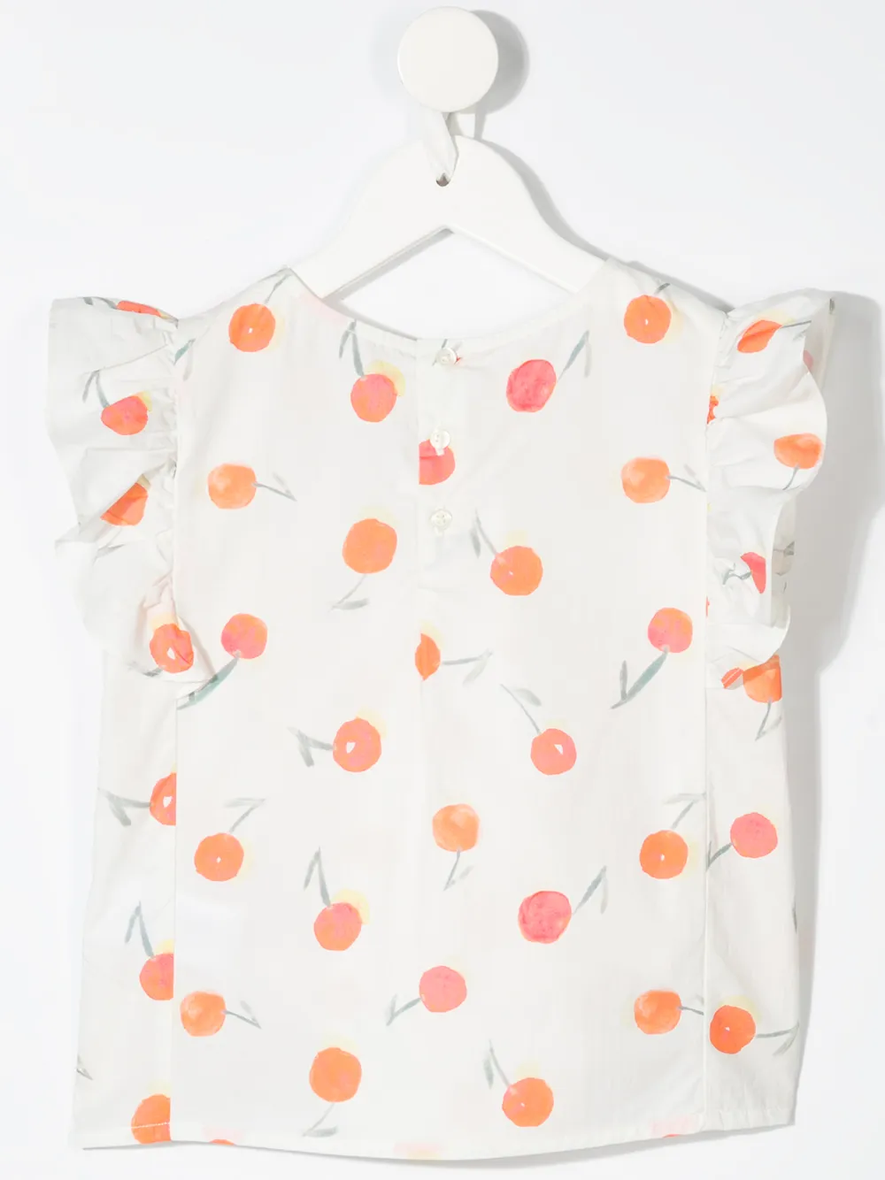 Image 2 of Bonpoint watercolour cherry ruffle blouse