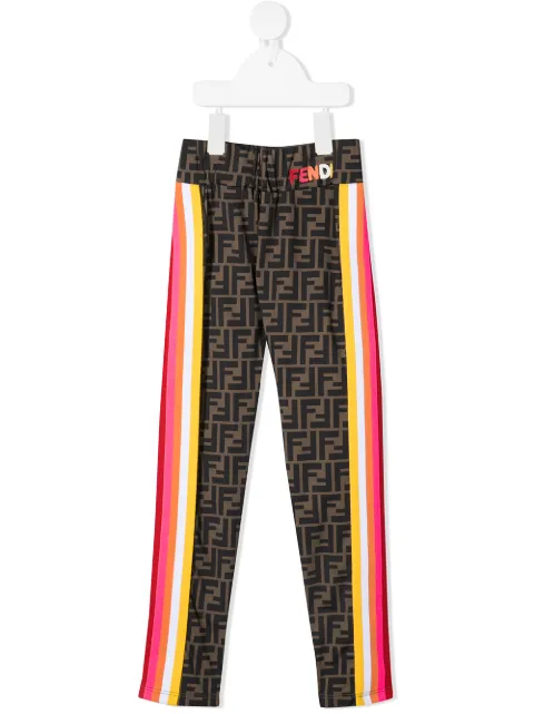 Fendi Kids Zucca side-stripe track pants
