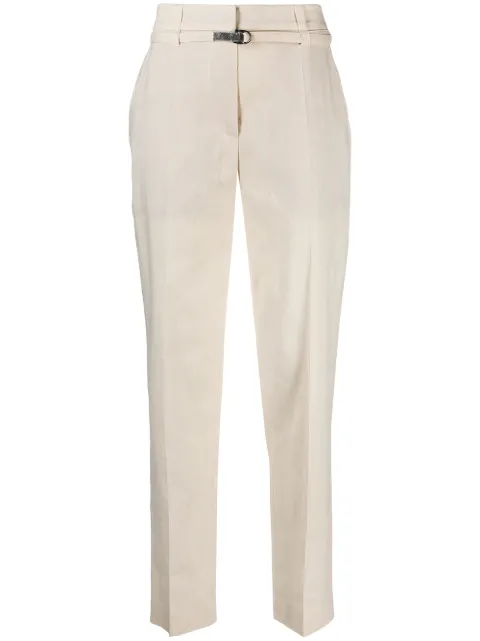 Brunello Cucinelli crpped high-waisted trousers
