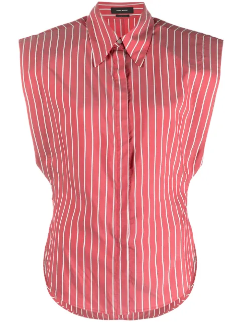 ISABEL MARANT striped sleeveless shirt