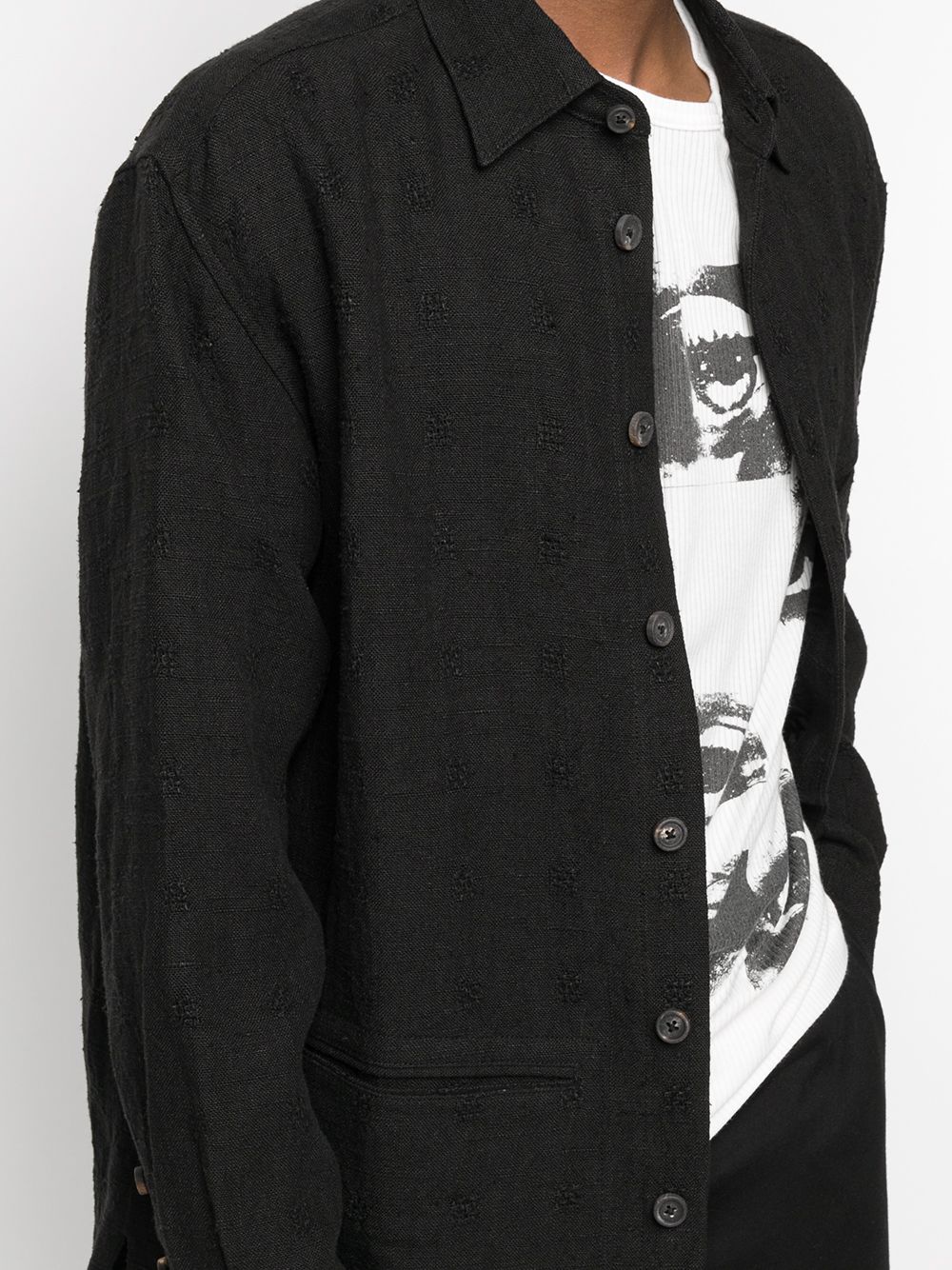 фото Ziggy chen textured shirt jacket