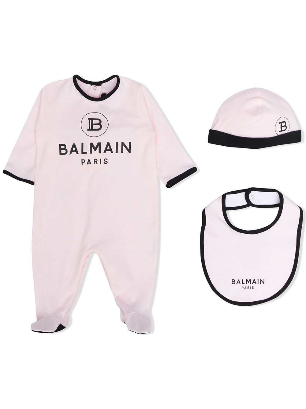 фото Balmain kids "комплект из комбинезона, шапки и нагрудника"