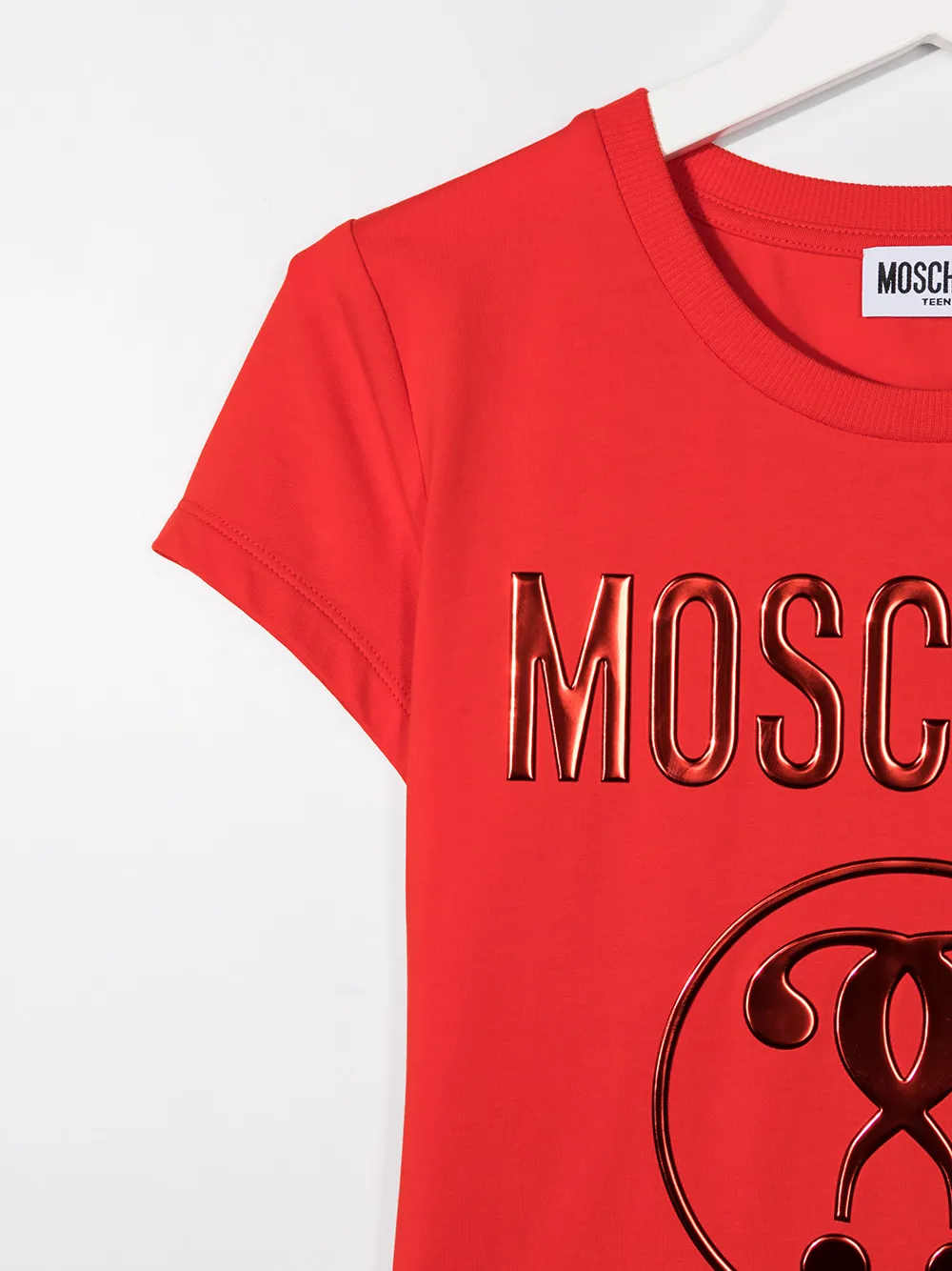 фото Moschino kids футболка с фактурным логотипом