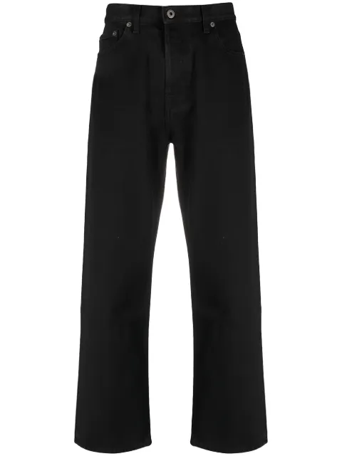 Valentino Garavani logo-patch stretchy jeans