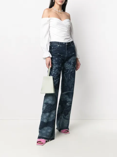 RED Valentino floral-print Denim Jeans 