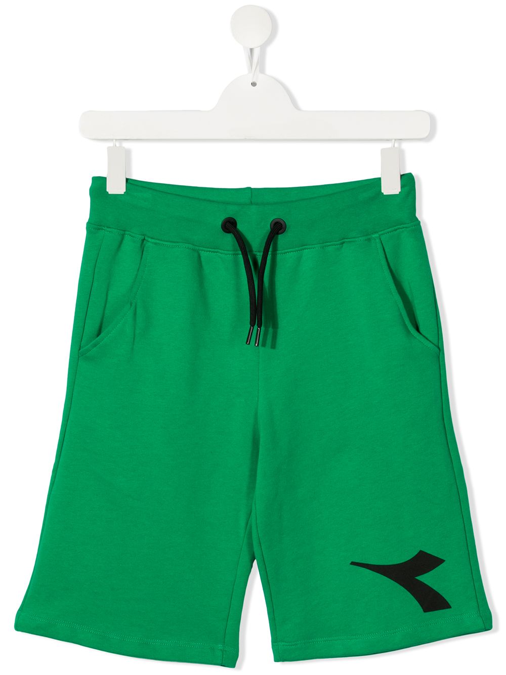 фото Diadora junior teen logo print cotton shorts