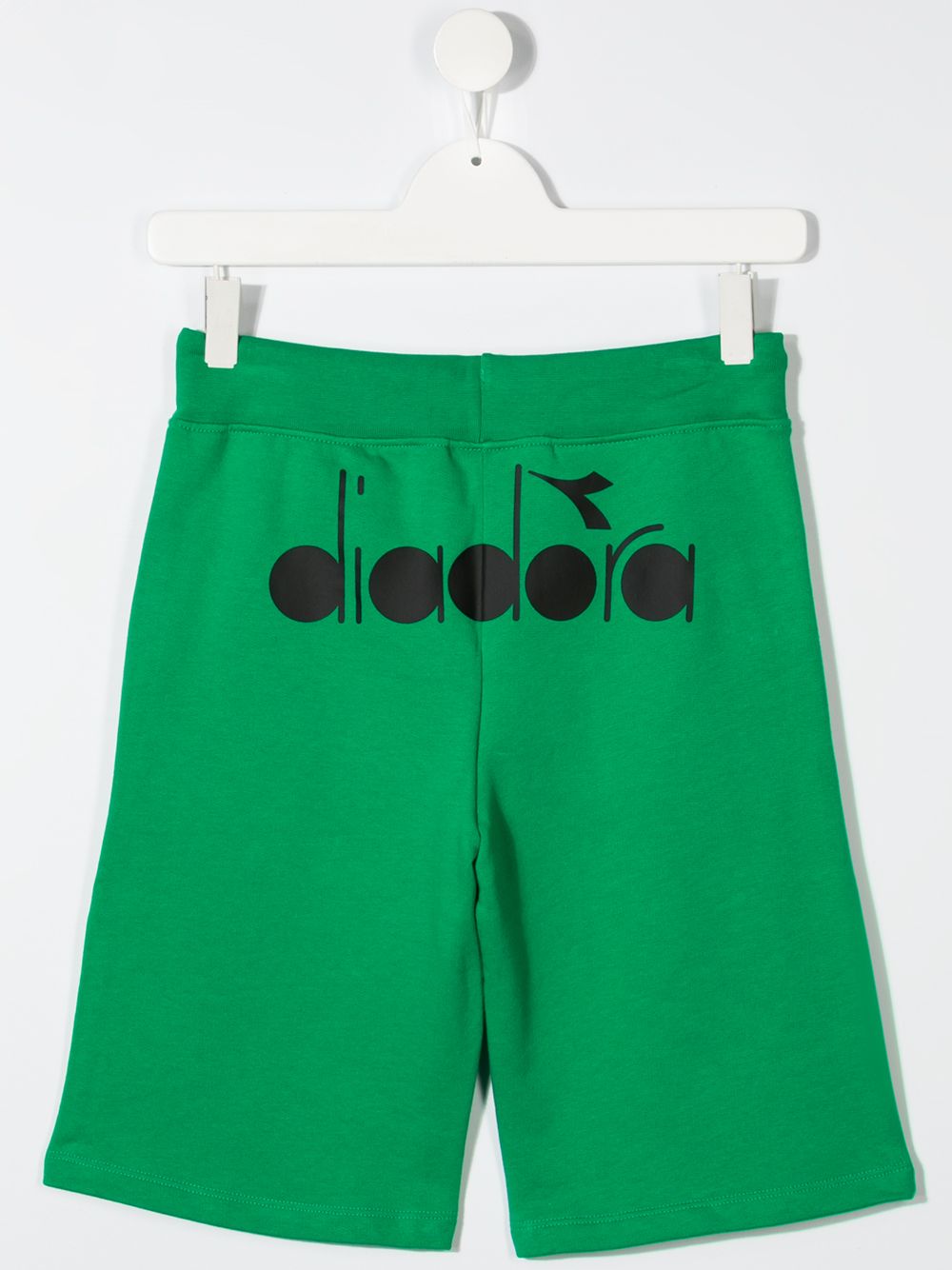 фото Diadora junior teen logo print cotton shorts