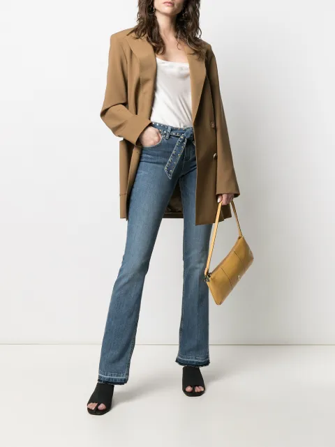 Shop LIU JO belted bootcut jeans with Express Delivery - FARFETCH