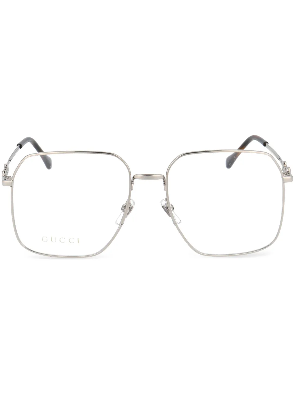 Gucci Eyewear GG095 ホースビット 眼鏡フレーム - シルバートーン Gucci Eyewear GG095 ホースビット 眼鏡フレーム - シルバートーン