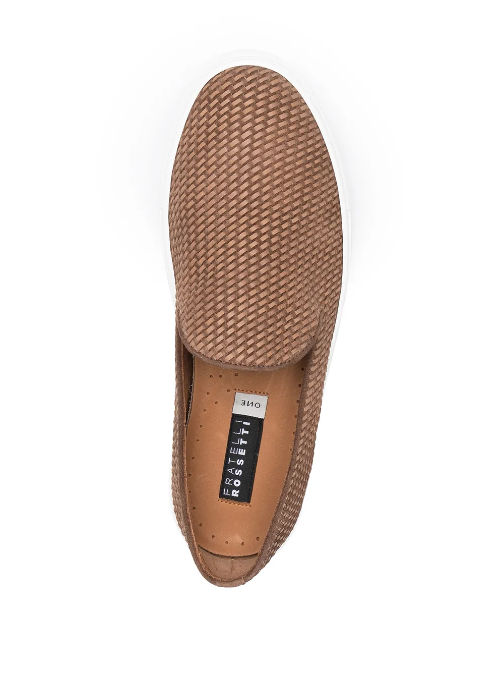Fratelli Rossetti Loafers met geweven detail Bruin