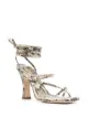 Image 2 of Paris Texas snakeskin strappy sandals
