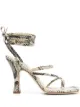 Image 1 of Paris Texas snakeskin strappy sandals