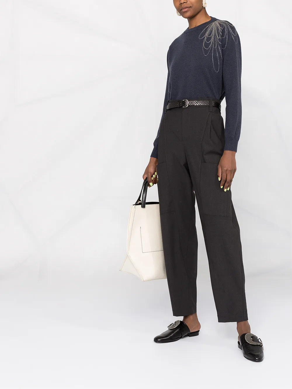 фото Brunello cucinelli строгие брюки с завышенной талией