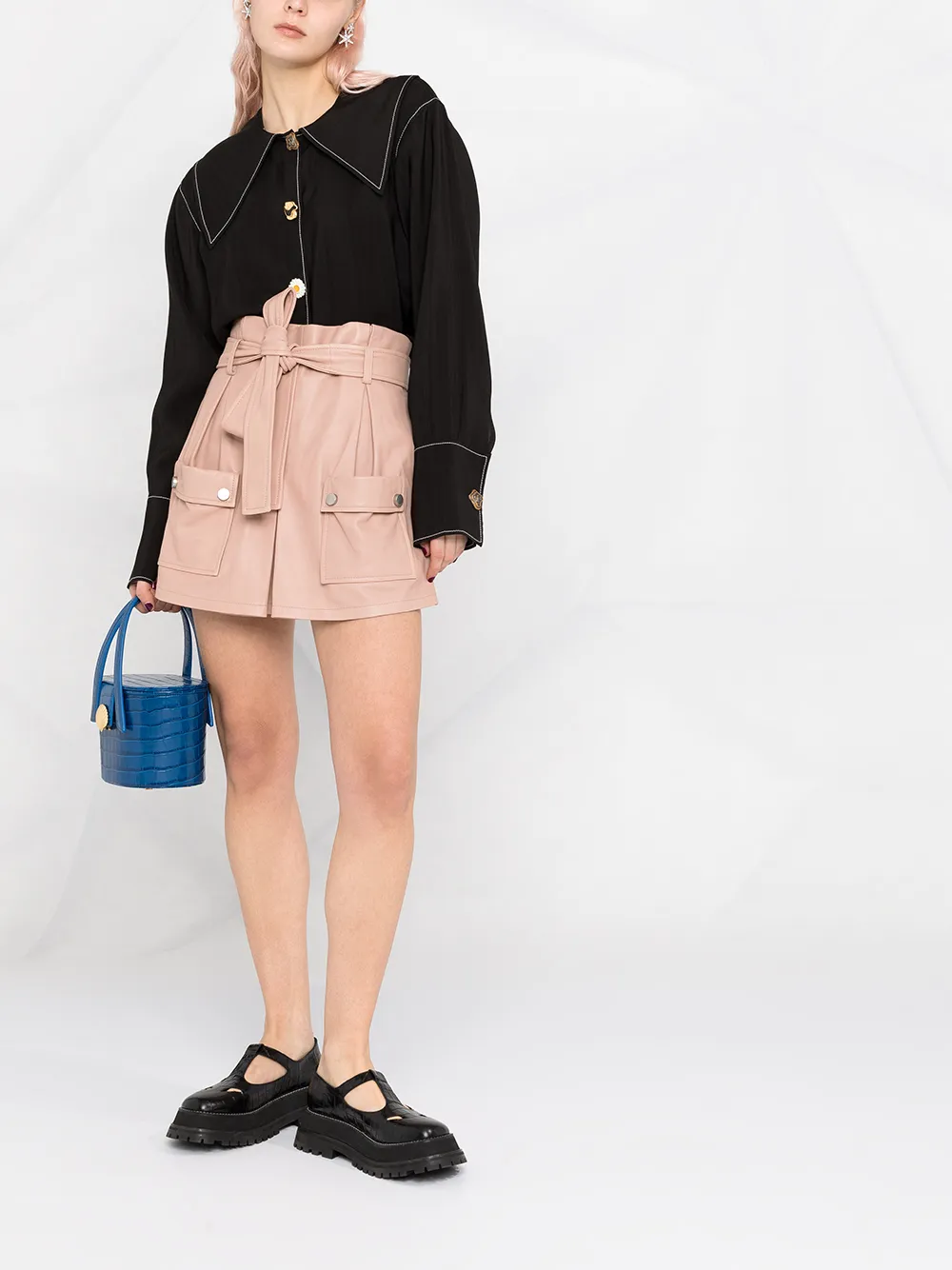 фото Red valentino юбка-шорты с завязками и карманами