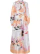 Image 1 of Elle B. Zhou Dreams of Old mix-print dress
