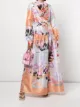 Image 2 of Elle B. Zhou Dreams of Old mix-print dress