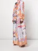 Elle B. Zhou Dreams of Old mix-print dress