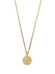 Off-White logo disc pendant necklace