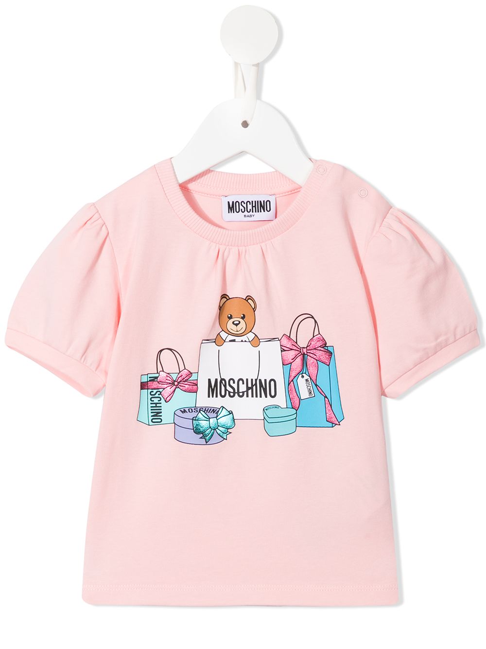 фото Moschino kids футболка с принтом teddy