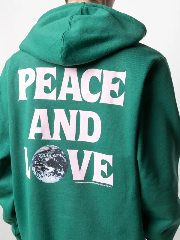 stussy love and peace hoodie