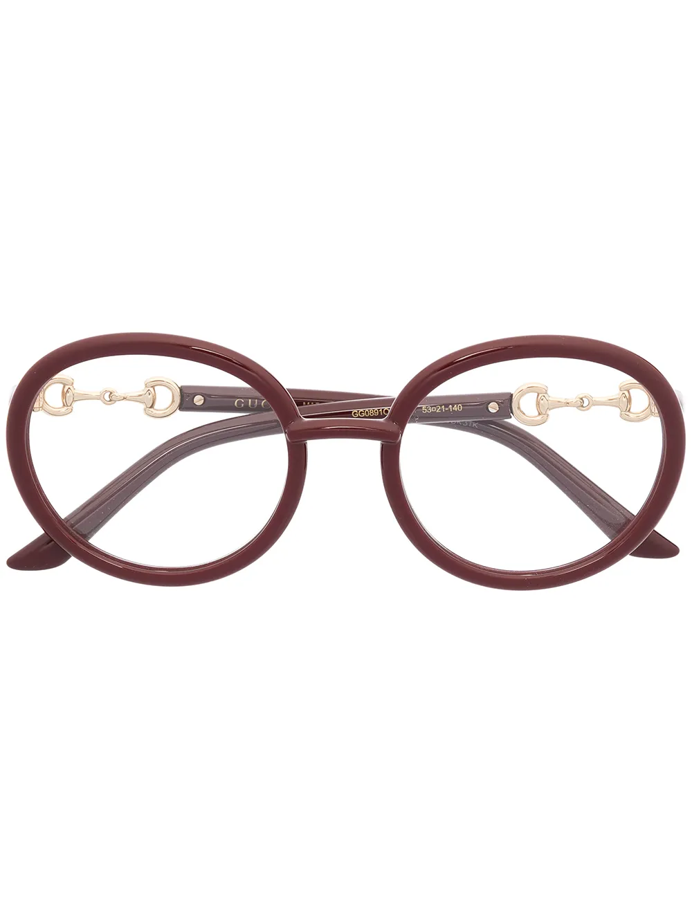 

Gucci Eyewear lentes con detalle Horsebit - Rojo