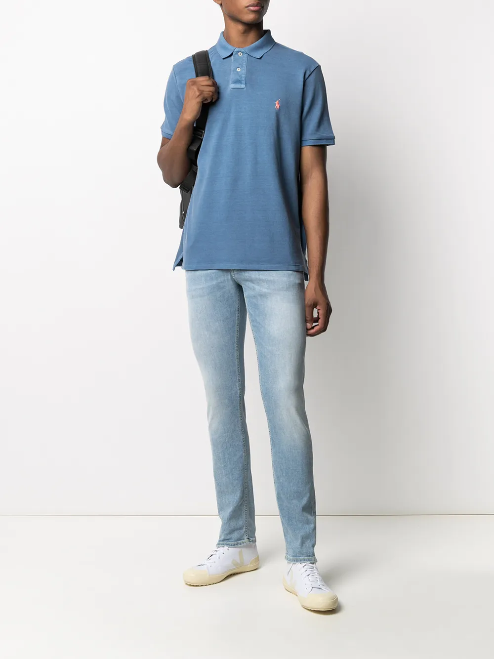 фото Polo ralph lauren рубашка поло с вышитым логотипом