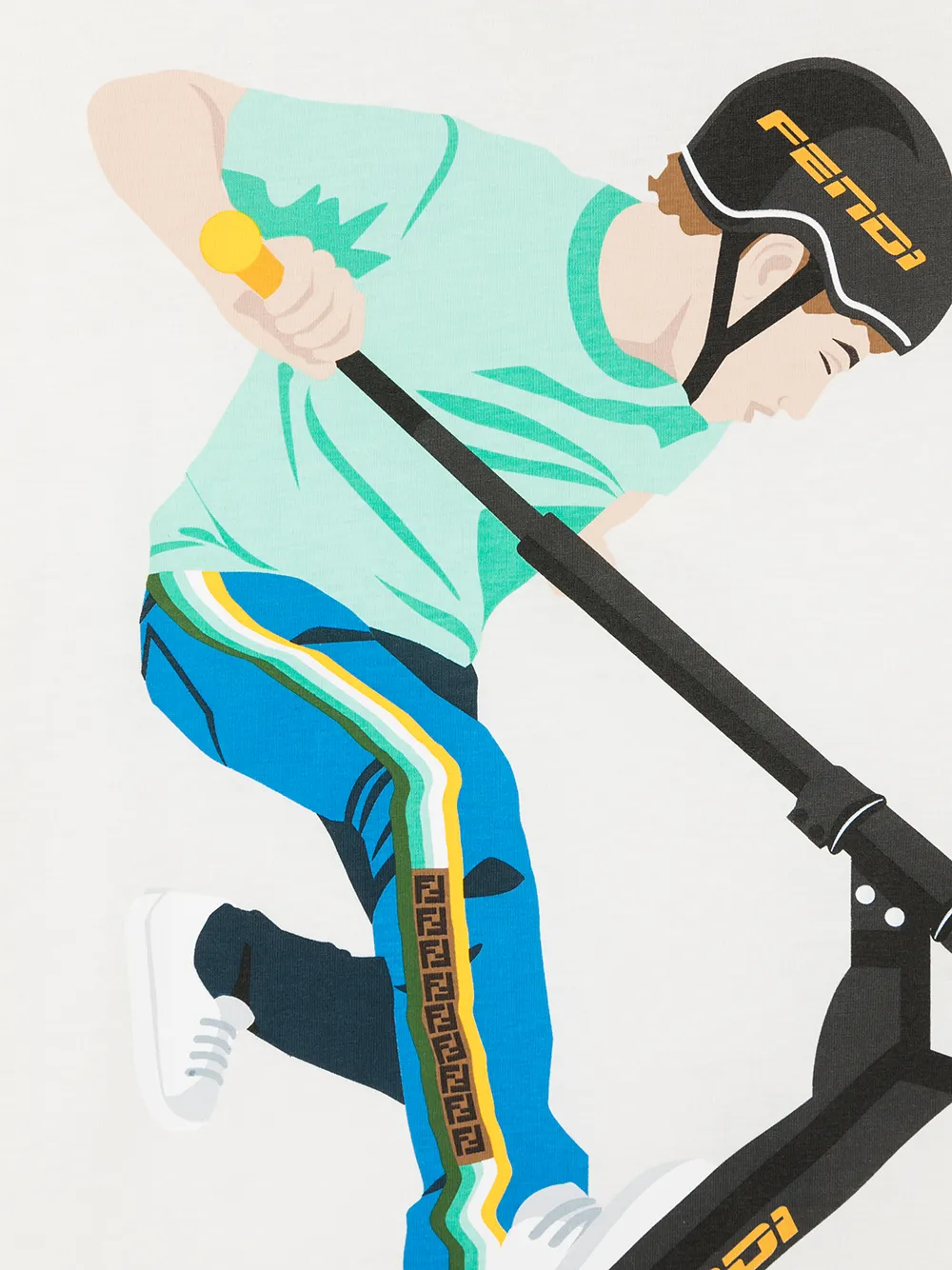 фото Fendi kids футболка с графичным принтом