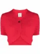 Image 1 of L'Autre Chose ribbed-knit cropped cardigan