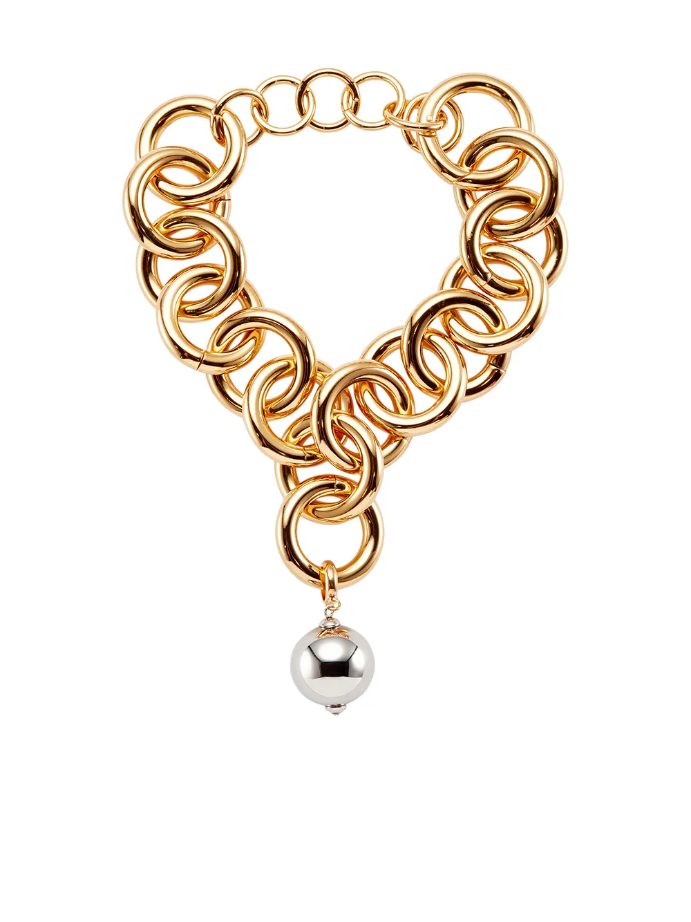 Jil Sander pulsera de cadena con dije de esfera - Dorado