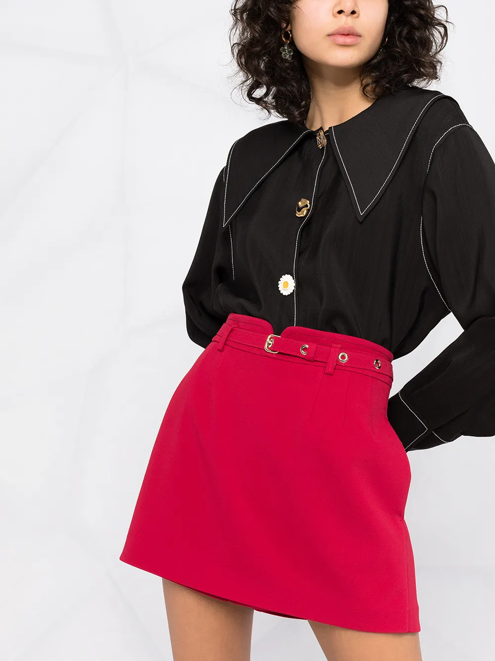 фото Red valentino юбка-шорты с поясом