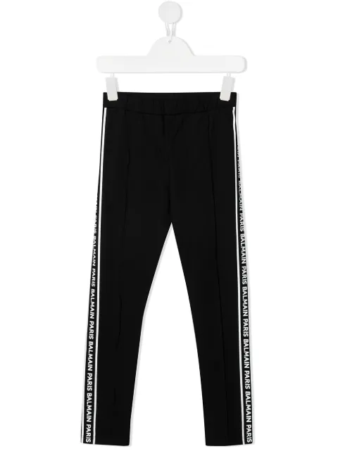 Balmain Kids logo-tape track pants